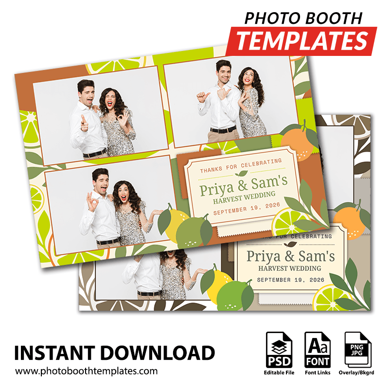 Citrus Harvest 3-pose Postcard 1 Citrus Harvest 3-pose Postcard