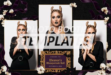 Midnight Masquerade Noir 3-pose Postcard 2 Midnight Masquerade Noir 3-pose Postcard