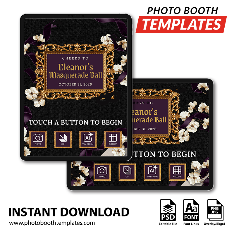 Midnight Masquerade Noir iPad Welcome Screens 1 Midnight Masquerade Noir iPad Welcome Screens
