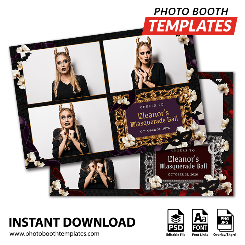 Midnight Masquerade Noir 3-pose Postcard 1 Midnight Masquerade Noir 3-pose Postcard